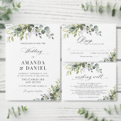 Elegantes Hochzeitsprogramm mit Grün Programm (Personalisiere diese Kollektion eines unabhängigen Creators.)