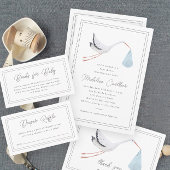 Elegant Stork Baby Shower Pappteller
