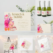 Elegantes rosa Brautparty mit Blumenmotiven Danke