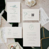 Elegant Minimalistic Emerald Wedding Table Number Tischnummer