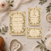 Elfenbeinfarbene Rosenhochzeit Dankeskarte