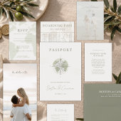 Elegantes italienisches Ziel-Hochzeitsprogramm Programm