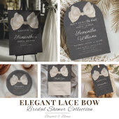 Chic Choquette Dunkelgraue Schleife Brautparty Pappteller