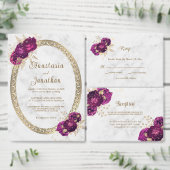 Marmor & Gold Script Design Probe Dinner Einladung (Personalisiere diese Kollektion eines unabhängigen Creators.)