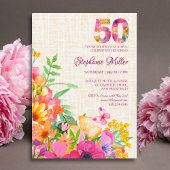 50 Jahre Blume Blumenhandtücher 50. Geburtstag Serviette