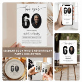 Look Who’s 60 Custom Photo Birthday Party Napkins Serviette