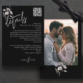 Elegante monogramm minimalistische schwarze Kallig Save The Date