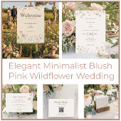 Rosa Hauch-Wildblumen-Hochzeit-Save-the-Date Magnet