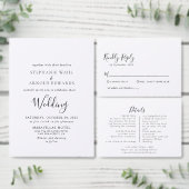 Elegante Minimalistische Kalligraphie-Hochzeit Programm (Personalisiere diese Kollektion eines unabhängigen Creators.)