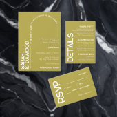 Minimalistische Messingtypografie - Hochzeitsdetai Begleitkarte (Personalisiere diese Kollektion eines unabhängigen Creators.)