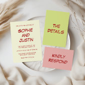 Moderne QR-Code-Hochzeit RSVP Karte