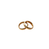 Elegant Gold Rings Thank You Quadratischer Aufkleber