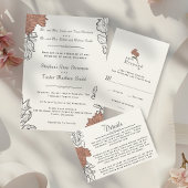 Art Nouveau Botanische Feierlichkeiten Details Begleitkarte