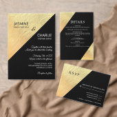 Eleganter moderner Black & Gold Foil Wedding Paper Pappbecher (Personalisiere diese Kollektion eines unabhängigen Creators.)