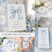 Moderne blaue Bogen-Hochzeitsdusche-Dankeschön-Ges Geschenkanhänger