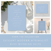 Modernes Minimalist Blau Save The Date