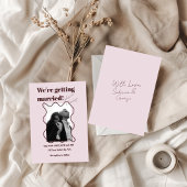 Eleganter, handgeschriebener QR-Code Hochzeit Einladung