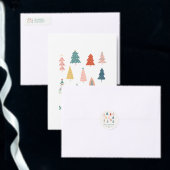 Nicht Foto Elegante Grüne Weihnachtsbaumen Feiertagskarte (Personalisiere diese Kollektion eines unabhängigen Creators.)