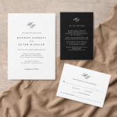 Elegante Monogram Initials Minimale Foto Hochzeit Einladung (Personalisiere diese Kollektion eines unabhängigen Creators.)