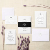 Elegante Script Monogram Minimal Wedding Chic Gästebuch (Personalisiere diese Kollektion eines unabhängigen Creators.)