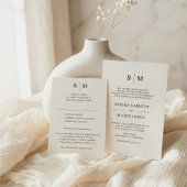 Classic Monogram Off White QR Code Wedding