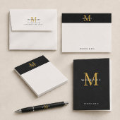 Benutzerdefiniertes Business-Notebook mit Monogram Notizblock