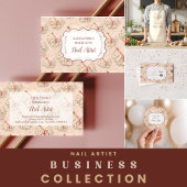 Elegant Nail Salon Floral Business Schürze