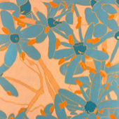 Contemporary Leaf Design in Peach Zubehörtasche