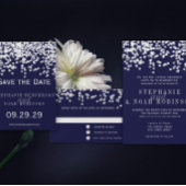 Elegant Confetti jede Farbe Navy Blue Opulence Save The Date