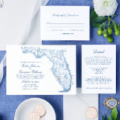 Elegant Sanibel Island Florida Map Wedding Einladung