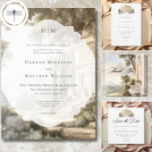 Elegante neoklassische Vintage Szenen Hochzeit Save The Date