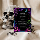 Elegante Neon-Halloween-Party Pappteller