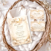 Elegant Neutral Starry Baby Shower Einladung