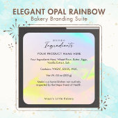Eleganter Opal-Regenbogen-Script-Bewertung-hinterl Visitenkarte