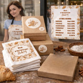 Elegant Pastel Bakery Branding Runder Aufkleber