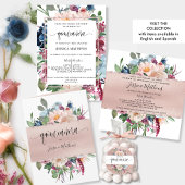 Spanisches Pastel-Floral-Quinceañera-Programm