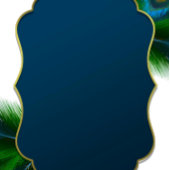 Eleganter Pfauenfeathers und Gold-Polterabend I Einladung