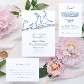 Pensacola Beach Florida Hochzeitstag Begrüßungsrei Dankeskarte