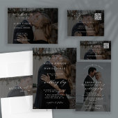 Modernes, elegantes Foto gefaltet Hochzeit Programm