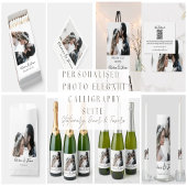 Elegantes Calligrafy Foto Custom Duschvorhang