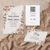 Eleganter Pink Blume Designer Hochzeit Einladung (Personalisiere diese Kollektion eines unabhängigen Creators.)