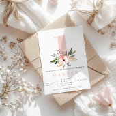 Elegante, blumenrosa Geburtstagsfeier Teller. Pappteller