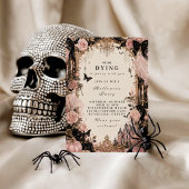 Elegante Pink Halloween-Party Pappteller