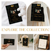 Teddy Bear Candy Guessing Game Ballot Card Green Begleitkarte