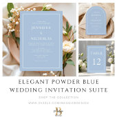 Elegant Powder Blue Wedding Return Address