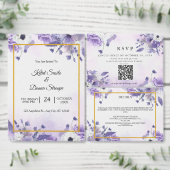 Elegant Purple Watercolor wedding Einladung (Personalisiere diese Kollektion eines unabhängigen Creators.)