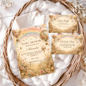 Elegante Regenbogen-Boho-Windel-Raffle Begleitkarte
