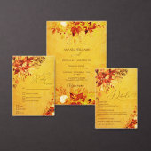 Elegante Wasserfarbe Rot und Gold Poinsettia Hochz Tischnummer (Personalisiere diese Kollektion eines unabhängigen Creators.)