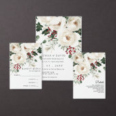 Elegantes Red White Winter Weihnachtsfest Foto Save The Date (Personalisiere diese Kollektion eines unabhängigen Creators.)