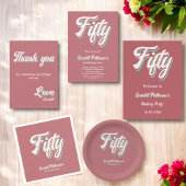 Vintag Retro 70er Groovy Einzigartiger 50. Geburts Einladung